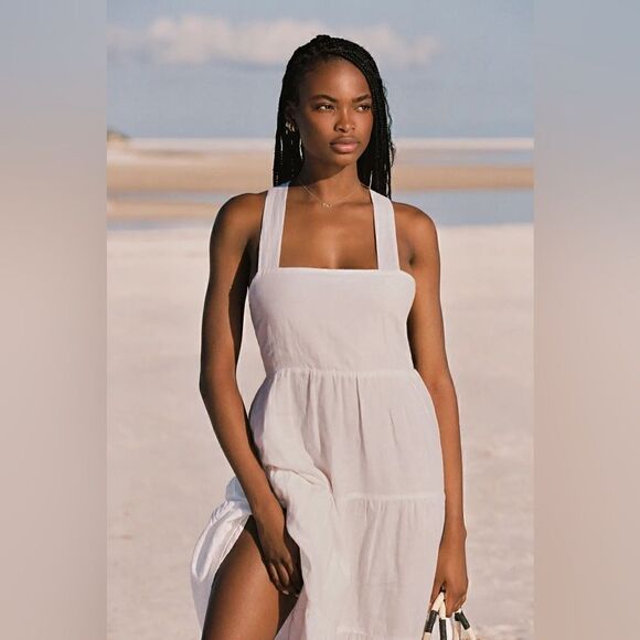 NWT Vitamin A Canyon Linen Midi Dress - Picture 5 of 12